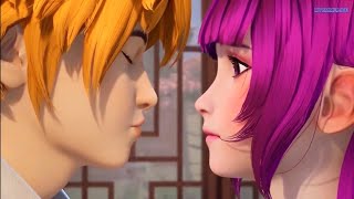 Tales Of Demon And Gods Kiss 😘 scene 🥵 donghua anime kiss scene [upl. by Eizzik]