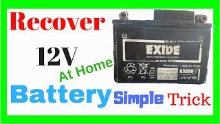 How To Recover Repair Dead Battery 12v At Home Simple Trick [upl. by Aleris]