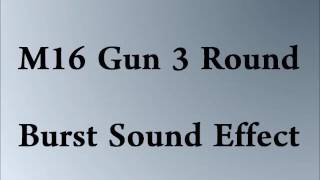 M16 Gun 3 Round Burst Sound Effect [upl. by Enyale651]