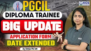 PGCIL Diploma Trainee Latest Update  PGCIL Big Update  PGCIL Application Form Date Extended [upl. by Gizela]