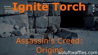 Ignite Ceremonial Torch Bent Pyramid of Snefaru Rites of Anubis Assassins Creed Origins [upl. by Nodyarg]