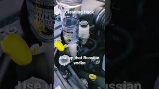 Vodka Cleaning Hacks  dumping Russian vodka in my washer fluid tank [upl. by Kcire104]