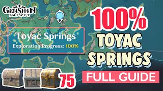 How to Toyac Springs 100 FULL Exploration ⭐ Natlan ALL CHESTS【 Genshin Impact 】 [upl. by Alra236]