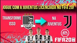 FIFA 20 PIEMONTE CALCIO  COMO LICENCIAR A JUVENTUS COM KITS E EMBLEMAS REAIS [upl. by Turpin633]