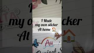 Diy Sticker at Home diy artandcraft sticker hacks shorts easytomake idea easy [upl. by Cibis527]