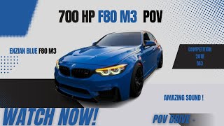 DRIVING 700 HP ENZIAN BLUE BMW F80 M3  POV [upl. by Anaeed]