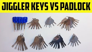 5 Jiggler Keys VS Padlock [upl. by Balliett904]