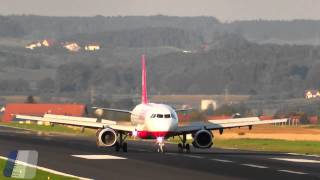 Evening Spotting Atlasjet A321 at Friedrichshafen Airport HD [upl. by Rem187]