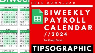 FREE Biweekly Payroll Calendar Google Sheets  2024 [upl. by Thgiwed57]