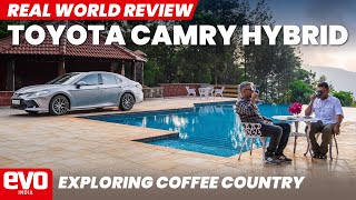 Real world review Toyota Camry Hybrid pros and cons  evoIndia [upl. by Burnham690]