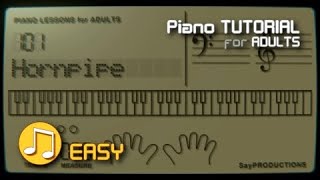 Hornpipe  Piano Tutorial [upl. by Eimam862]