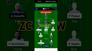 ZC vs ZWZC vs ZW Dream11 PredictionZC vs ZW Dream11 TeamZC vs ZW Match 9 ECS T10 Croatia [upl. by Rehpotsirhcnhoj]