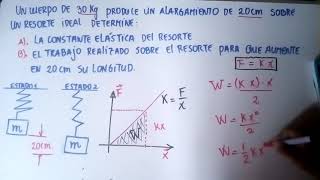 ENERGIA POTENCIAL ELASTICA PROBLEMA 1 [upl. by Anstus107]