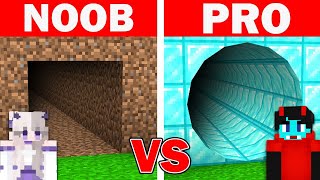 NOOB vs PRO SAFEST SECURITY TUNNEL BUILD CHALLENGE  Minecraft [upl. by Ojaras]