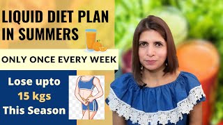 Full Day Liquid Diet Plan  Breakfast Lunch amp Dinner Recipe  Summer Detox Plan  Weight Loss [upl. by Rollie]