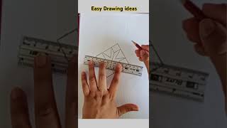 Easy drawing tricks on paper  Flower design 🥳 shorts virashorts flowerart easytrick drawing [upl. by Mandle610]