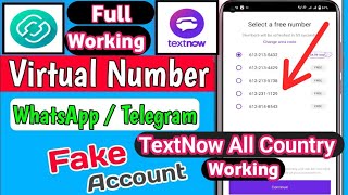 Whatsapp par Fake Number kese lgay TextNow login problem solved🥳 How to make fake Whatsapp account [upl. by Hwang]