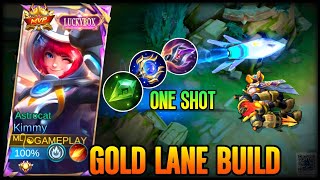 ONE SHOT BUILD KIMMY GOLD LANE😱 KIMMY BEST BUILD 2024quot MLBB [upl. by Barthel]