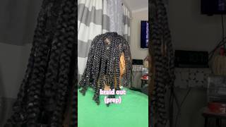 braid out on medium length natural hair curlyhair naturalhairstyles braids [upl. by Elbertina]