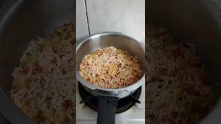 5 min Schezwan Fried Rice Pressure Cooker recipe instant rice [upl. by Aracaj]