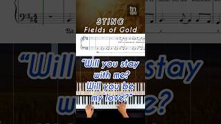 Sting Fields of Gold Piano Tutorial with Sheet Music and Lyrics [upl. by Latta]