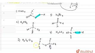 Consider following oxy acids HNO4 H3PO4 H3PO3  H2SO5 H2S2O7 H4P2O8 H3PO5 The [upl. by Anohs]