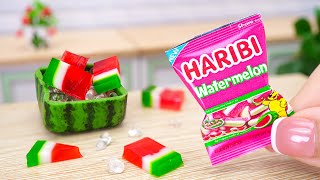 Delicious Flavors Haribo Fruit Jelly Candy 🍉 Tiny Treats Desserts ASMR [upl. by Heman243]