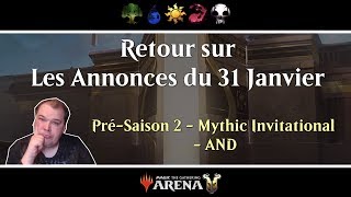 Magic Arena Retour sur les Annonces du 31 Janvier [upl. by Gnas]