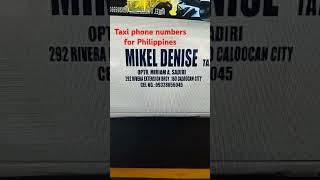 Taxi cab phone numbers for pasay Caloocan or any part of Luzon [upl. by Ahseyk]