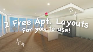 ♡︎2 free apartment layoutsspeedbuild  Welcome to Bloxburg♡︎ [upl. by Bonnibelle11]