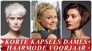 Moderne korte kapsels dames haarmode voorjaar 2018 [upl. by Erfert590]