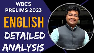 WBCS PRELIMS 2023 ENGLISH  DETAILED PAPER ANALYSIS WITH ANSWER KEY  Abhirup Bhattacharya WBCS [upl. by Oiramaj]