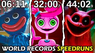 Poppy Playtime Chapter 1 2 3  The REAL World Records SPEEDRUNS No Glitches [upl. by Ednutabab]