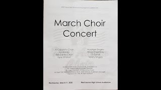 West Aurora March Choir Concert  2020 [upl. by Yelak]