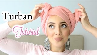 MY EASY PINLESS TURBAN TUTORIAL  COMMENT NOUER UN TURBAN SANS EPINGLES  Salima Le Vaut Bien [upl. by Imorej]