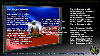 Haiti National Anthem quotLa Dessaliniennequot INSTRUMENTAL with French lyrics [upl. by Nareht896]