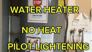 RHEEM WATER HEATER NO HEAT PILOT LIGHTENING PILIPINO VERSION [upl. by Renick]