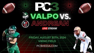 PC3 Sports  Valparaiso Vikings vs Andrean 59ers Football August 30 2024 [upl. by Noyerb510]