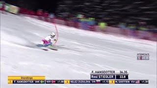 Resi Stiegler Flachau Slalom Run 1  2017 [upl. by Georgy717]