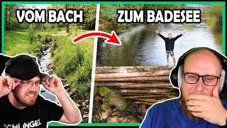 XXL Staudamm im Wald gebaut DIY Badesee 😂  Naturensöhne reagieren [upl. by Iona]