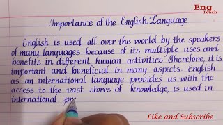 Essay On quotImportance of English Languagequot  writing  English writing  Essay writing  Eng Teach [upl. by Trebreh]