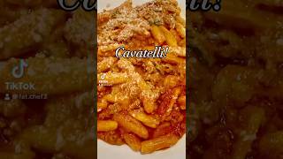 Cavatelli with a sausage Ragu got to check this one out see more wwwfatchefrestaurantguidecom [upl. by Euphemiah]