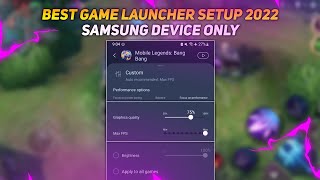 Best Settings Setup For Gaming With Game Launcher  Samsung Device  Custom Game Performance [upl. by Nolte735]