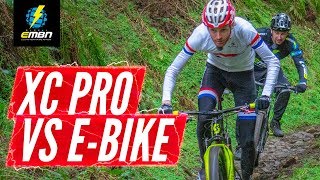 Cross Country Olympic Athlete Vs E Bike  Can An EMTB Beat A World Cup Pro [upl. by Nanaj]