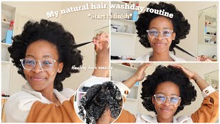 Natural hair washday routine  4c hair start to finish healthy hair routine [upl. by Llenaej]