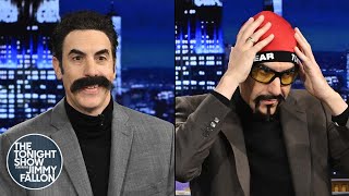 Sacha Baron Cohen Moderates a Debate Between Trump and Harris as Borat and Ali G  The Tonight Show [upl. by Ahsaenat]