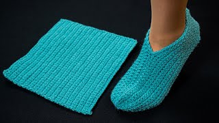 Crochet slippers without a seam on the sole for beginners  a stepbystep tutorial [upl. by Nylyram]