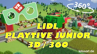 LIDL PLAYTIVE JUNIOR Bauernhof  VR 3D Stereo  360 Visualisierung  Animation [upl. by Nichola]