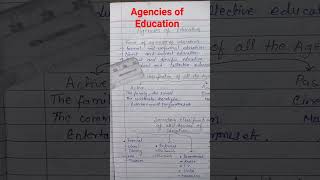 Agencies of Education  Active and passive agencies  Education  Teachers Journey BEd [upl. by Breban239]