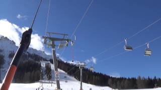 Risalita integrale skilift Doppelmayr quotLe Popequot in HD  Carezza BZ [upl. by Edualc]